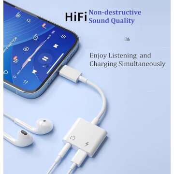 iPhone 15 USB C Headphone and Charger Adapter 2-Pack