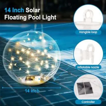 Numiko Solar Floating Pool Lights - Eco-Friendly & Bright