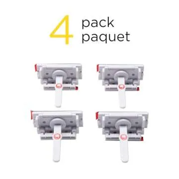 Safety 1st Adhesive Cabinet 4 Piece Latch for Childproofing, White