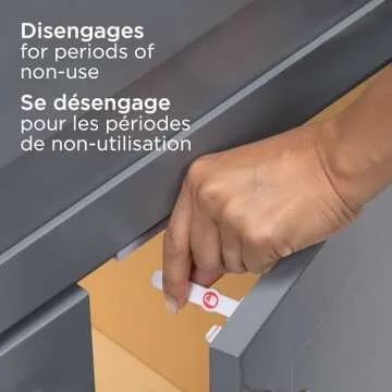 Safety 1st Adhesive Cabinet 4 Piece Latch for Childproofing, White