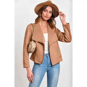PRETTYGARDEN Women's Faux Suede Jacket for Chic Styles