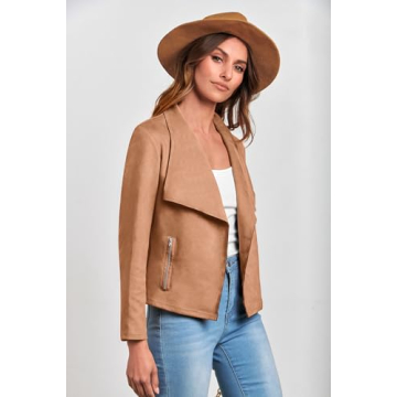 PRETTYGARDEN Women's Faux Suede Jacket for Chic Styles