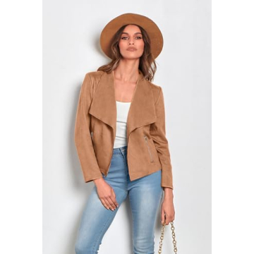 PRETTYGARDEN Women's Faux Suede Jacket for Chic Styles