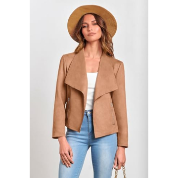 PRETTYGARDEN Women's Faux Suede Jacket for Chic Styles