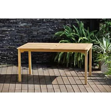 Amazonia Maliana Teak Dining Table for Patio & Indoors