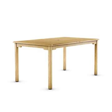 Amazonia Maliana Teak Dining Table for Patio & Indoors