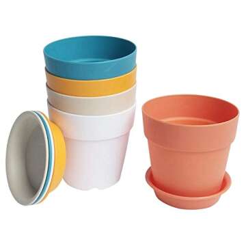 Colorful Plastic Planter Pots for Seedlings & Decor
