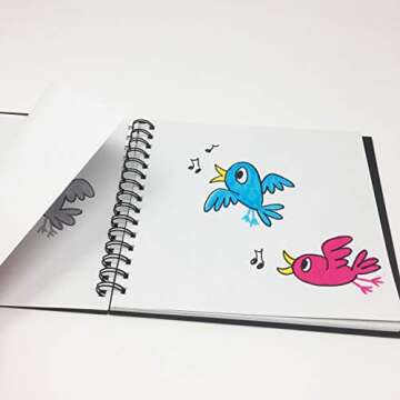 Crescent Creative Products 8-inch RENDR Wire-Bound Sketchbook, 8" x 8", Black