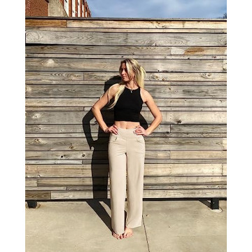 Stylish Women's Wide Leg Yoga Pants with Pockets
