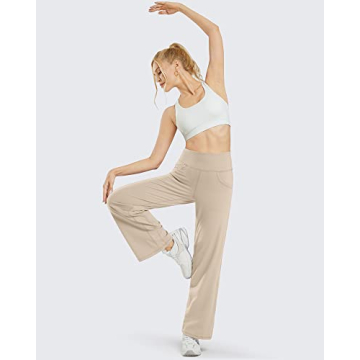 Stylish Women's Wide Leg Yoga Pants with Pockets