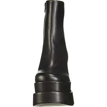 Steve Madden Women's Cobra Fashion Boot, Black Leather, 7