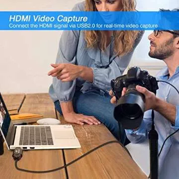 HDMI Video Capture Card, 4K HDMI to USB Capture Card Full HD 1080P 30fps, Record via DSLR, Camcorder, Action Cam for Live Streaming, Compatible with Nintendo Switch, PS4, Xbox One, PC