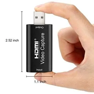 HDMI Video Capture Card, 4K HDMI to USB Capture Card Full HD 1080P 30fps, Record via DSLR, Camcorder, Action Cam for Live Streaming, Compatible with Nintendo Switch, PS4, Xbox One, PC