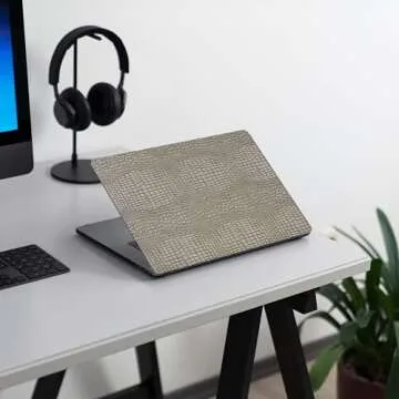 DTangLsm Compatible for Crocodile MacBook Air 13 inch Case 2022 2021 2020 2019 2018 M1 A2337 A2179 A1932 PU Leather MacBook Air Case Alligator Snake Skin Plastic Hard Shell Case&Keyboard Cover, Silver