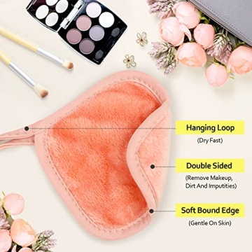 HOMEXCEL Makeup Remover Cloths 12 Pack - Soft and Reusable