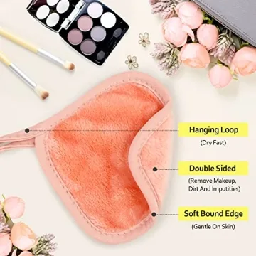 HOMEXCEL Makeup Remover Cloths 12 Pack - Soft and Reusable