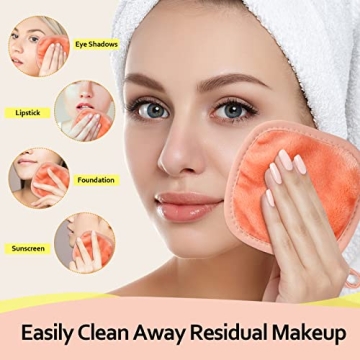 HOMEXCEL Makeup Remover Cloths 12 Pack - Soft and Reusable