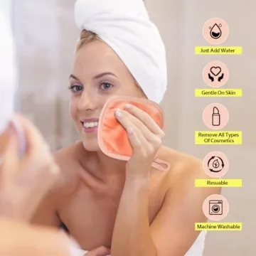 HOMEXCEL Makeup Remover Cloths 12 Pack - Soft and Reusable