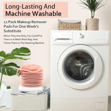 HOMEXCEL Makeup Remover Cloths 12 Pack - Soft and Reusable