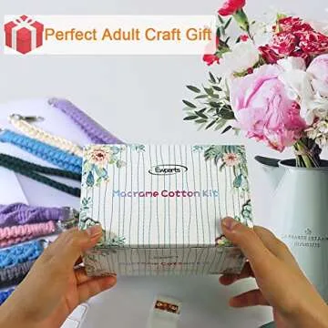 Adult DIY Craft Keychain Making Kit Boho Macrame Keychain Kit Includes Key Rings Precut Macrame Cord Instructions to Make Cute Keychains and Lanyards Kids Crafts Projects Kits Macrame Beginners