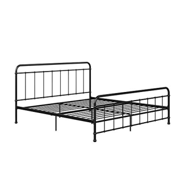 DHP Beaumont Iron Metal Platform Bed with Transitional Design Headboard and Footboard, Adustable Bas...