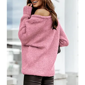 BTFBM Women Fall Sweater Soft Ribbed Knitted Oversized Jumper