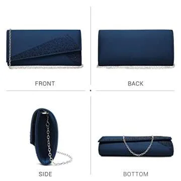 Dasein Rhinestone Evening Clutch for Weddings and Parties