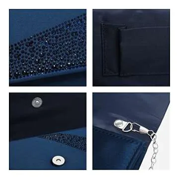 Dasein Rhinestone Evening Clutch for Weddings and Parties