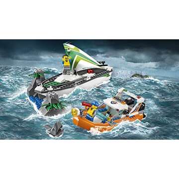 LEGO City 60168 Sailboat Rescue Building Toy With Boats That Really Float. Includes: Coast Guard Res...