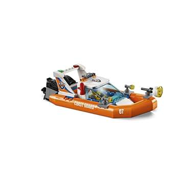 LEGO City 60168 Sailboat Rescue Building Toy With Boats That Really Float. Includes: Coast Guard Rescue Boat, Sailboat, Rock Island, 2 Minifigures, 1 Shark Minifigure. 195 Pieces. Item: 6174681.