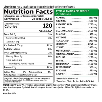 Garden of Life Grass Fed Whey Protein Powder - Vanilla Flavor