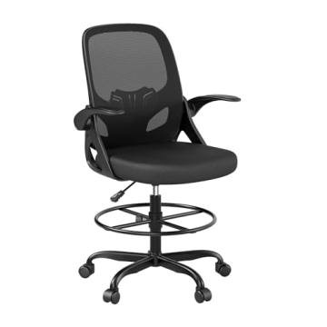 Kensaker Tall Drafting Chair with Footrest Ring