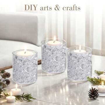 DomeStar Fake Ice Rocks - 1000 Acrylic Ice Cubes