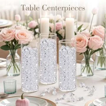 DomeStar Fake Ice Rocks - 1000 Acrylic Ice Cubes