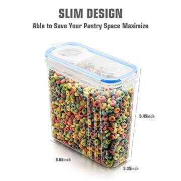 Wildone Cereal Storage Containers Set - BPA Free, Airtight