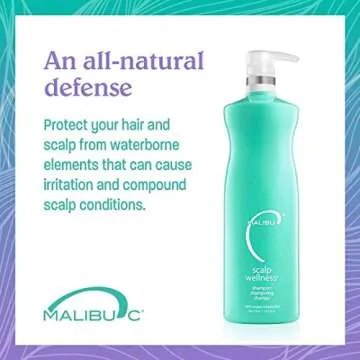 Malibu C Scalp Wellness Hair Shampoo - Sulfate-Free & Moisturizing Shampoo - Nourishing Scalp Care with Sulfate-Free Surfactant Technology (33.8 oz)