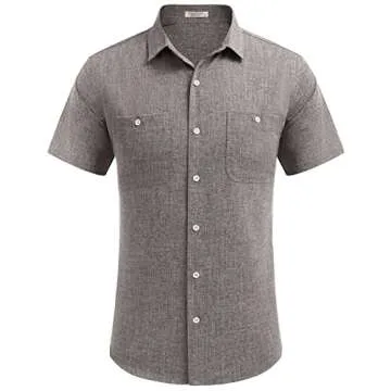 Stylish COOFANDY Men's Linen Blend Summer Shirt
