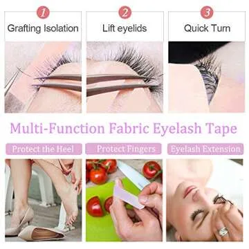 EBANKU 6 Rolls Breathable Eyelash Extension Tape (Purple)