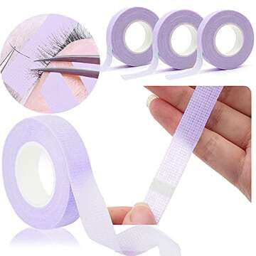 EBANKU 6 Rolls Breathable Eyelash Extension Tape (Purple)