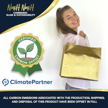 Nush Nush Large Gold Reusable Gift Bags Set of 15