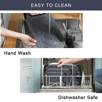 Viretang Non-Slip Cutting Board Set with Juice Grooves Dishwasher Safe