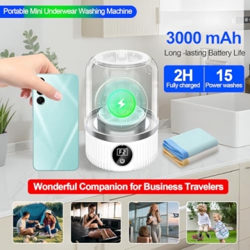 2025 Upgraded Portable Mini Washing Machine for Travel, Camping, Apartments, and More
