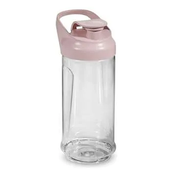 Hamilton Beach Mini Cordless Portable Personal Blender for Shakes and Smoothies, USB Rechargeable, 16 oz. Jar with Leakproof Travel Lid, 6 Stainless Steel Blades, Pink (51181)