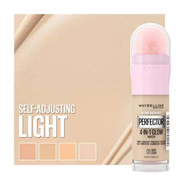 Maybelline New York Instant Age Rewind Instant Perfector 4-In-1 Glow Makeup, Light