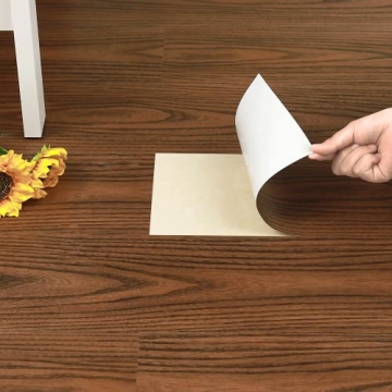 Peel and Stick Floor Tile Natural Red Wood Grain Look Vinyl Flooring Waterproof and Self Adhesive fo...