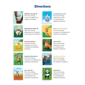 Learn by Sticker Addition and Subtraction Fun for Kids