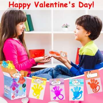 Glow-in-the-Dark Sticky Hands Valentine Classroom Fun