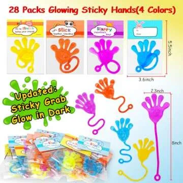 Glow-in-the-Dark Sticky Hands Valentine Classroom Fun