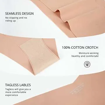 BAJAOEY Seamless Women’s Underwear, Soft Cheeky Bikini Pack