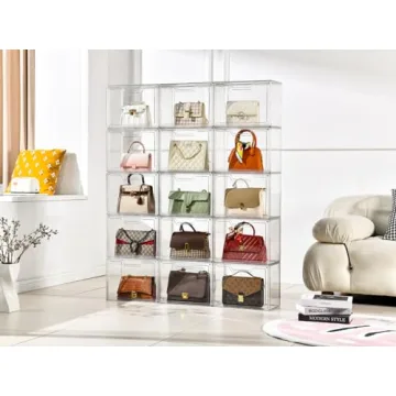 Stebopum Clear Acrylic Purse Organizer for Handbags, 5 Pack